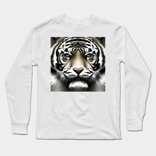 Tiger Screen Wildlife Portrait Long Sleeve T-Shirt